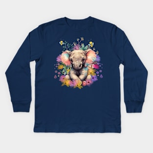 Elephant Lover Kids Long Sleeve T-Shirt